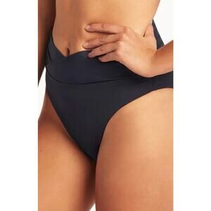 Sea Level Swim Night Sky Essentials Wrap High Waist Bottom 4 NWT